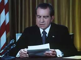 Delivering First Watergate Speech 4/30/73